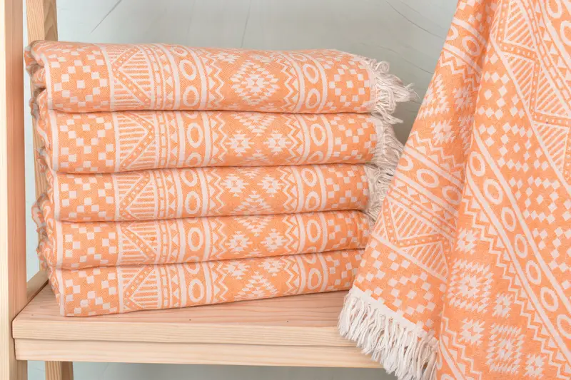 Wedding Gift For Bride, Turkish hand towel, Best Wedding Gift, Spa Towel, Best Friend Gift, Lightweight Turkish towel, 68x36 Cotton Geometric Towel - 2