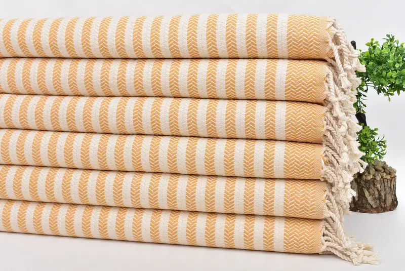 Wedding Gift Kitchen Towel, Beach Wedding Favor, Small Towel, Bathroom Towels, Personalized Gift, 40x18 Cotton Chevron Towel, Monogram Hand Towel - 3