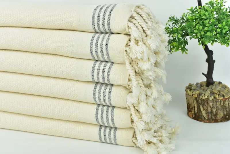 Gifts For Him, Organic towel, Bachelorette Party Gifts Bridesmaids, Luxury Turkish beach towel with fringe, Valentines Day Gift, Beach Wedding Favor - 3