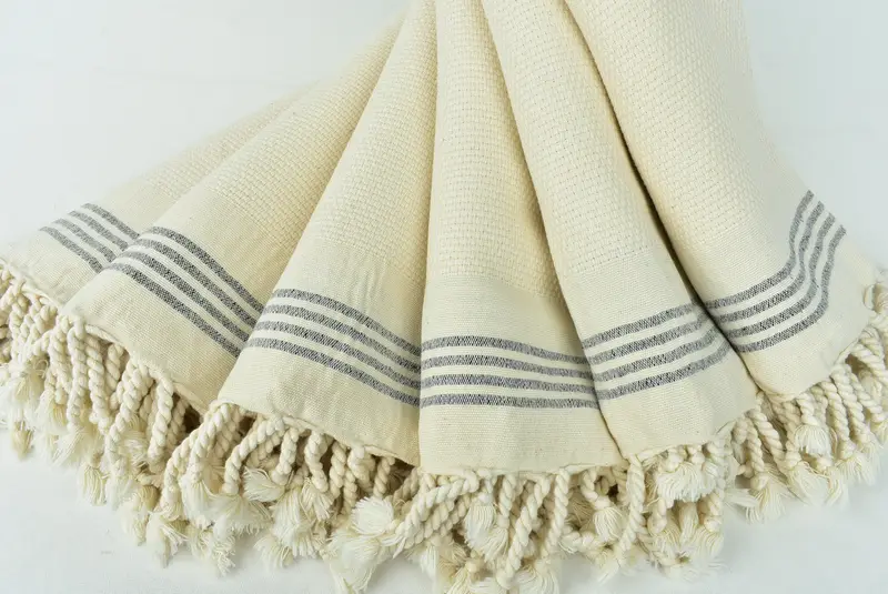 Gifts For Him, Organic towel, Bachelorette Party Gifts Bridesmaids, Luxury Turkish beach towel with fringe, Valentines Day Gift, Beach Wedding Favor - 4
