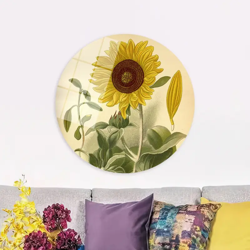 Vintage Sunflower Botanical Canvas Print - Sunflower Lover Gift