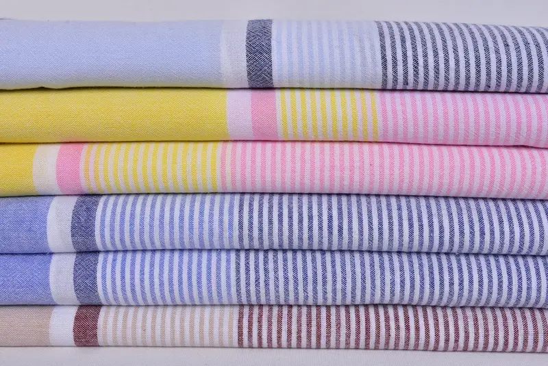 Housewarming Gift, Travel Towel, Lightweight Turkish towel, Monogrammed Beach Towel, Bachelor Gift, 70x36 Cotton Striped Towel, Turkish hand towel - 2