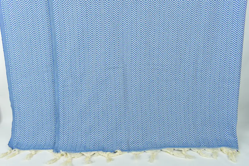 Throw Blanket, Personalized Blanket, 92x76 Cotton Chevron Towel, Merry Christmas Gifts, Organic Throw, Throw Blanket Couch, Beach Wedding Favor - 7