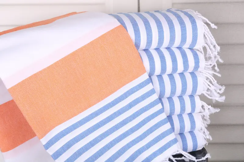 Travel towel, Embroidered Beach Towel, Best Friend Wedding Gift, 70x40 Cotton Striped Towel, Personalize Gift, Quick-dry peshtemal, Best Friend Gift - 1
