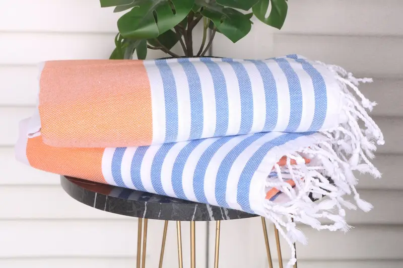 Travel towel, Embroidered Beach Towel, Best Friend Wedding Gift, 70x40 Cotton Striped Towel, Personalize Gift, Quick-dry peshtemal, Best Friend Gift - 3