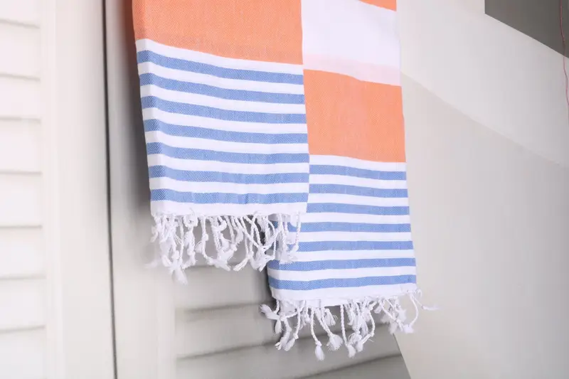 Travel towel, Embroidered Beach Towel, Best Friend Wedding Gift, 70x40 Cotton Striped Towel, Personalize Gift, Quick-dry peshtemal, Best Friend Gift - 8