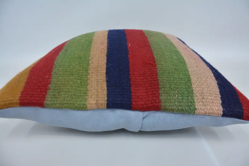 Christmas Pillow, Pillow Cover, Boho Pillow, Vintage Kilim Pillow, Vintage Pillow, 16x16 Green Cushion Case, Nautical Throw Pillow Cover - 5