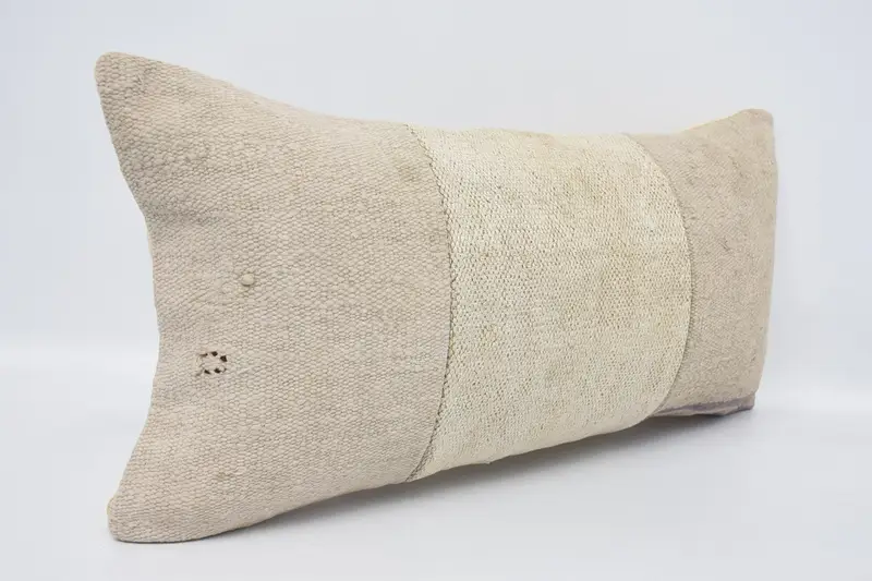 Pillow for Sofa, Designer Throw Pillow Case, Interior Designer Pillow, Ethnical Kilim Rug Pillow, 12x24 White Cushion Case, Cushion Case - 3