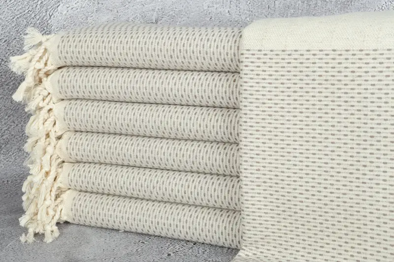 Custom Turkish Towel Brown Linen Monogram Towel, 40x71 Inches