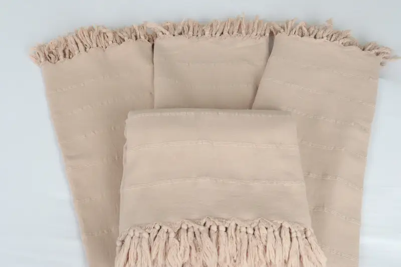 Boho -Wurfdecke, personalisiertes Hausgeschenk Hochzeit, gewebte Decke, Baby -Jungengeschenk, dekorative Decke, Bio -Wurf, 92x70 Baumwollsteingeschuldeltuch - 5