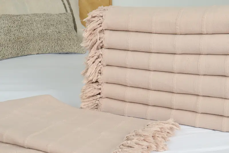 Boho -Wurfdecke, personalisiertes Hausgeschenk Hochzeit, gewebte Decke, Baby -Jungengeschenk, dekorative Decke, Bio -Wurf, 92x70 Baumwollsteingeschuldeltuch - 3