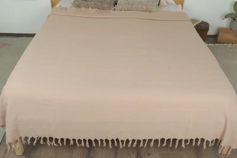 Boho -Wurfdecke, personalisiertes Hausgeschenk Hochzeit, gewebte Decke, Baby -Jungengeschenk, dekorative Decke, Bio -Wurf, 92x70 Baumwollsteingeschuldeltuch - 8