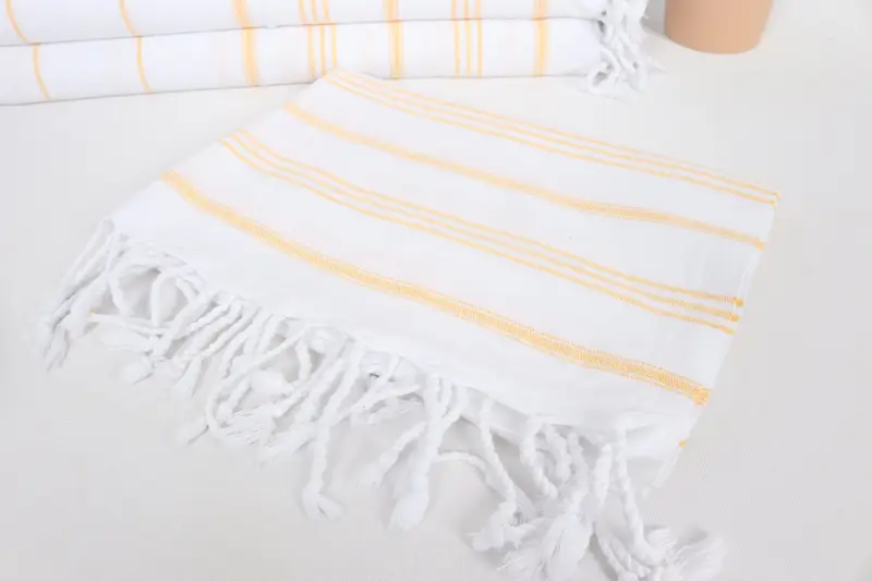 Regalo personalizado para él, toalla a rayas de algodón 40x24, artículos de despedida de soltera, toallas de baño pequeñas, poca de cocina turca, paño de cocina personalizado - 5