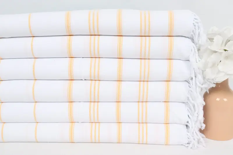 Regalo personalizado para él, toalla a rayas de algodón 40x24, artículos de despedida de soltera, toallas de baño pequeñas, poca de cocina turca, paño de cocina personalizado - 3