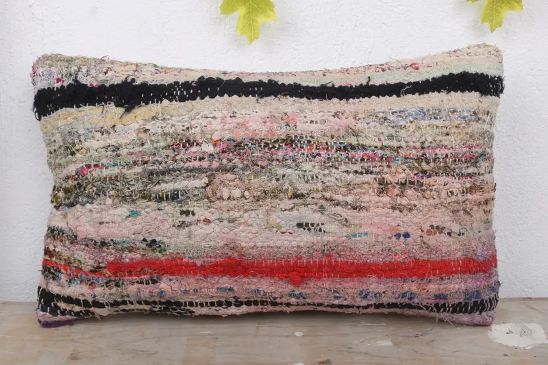 Patio Pillow Sham, Cushion Case, Floor Pillow Cover, Shabby Chic Pillow Cover, Gift Pillow, Kilim Cushion Sham, 12x20 White Pillow, Pillow for Sofa - 2