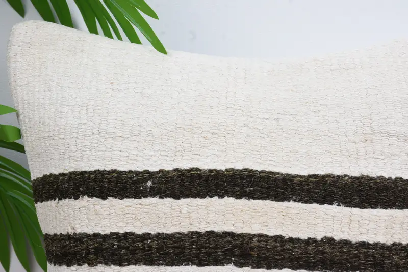 Vintage Kilim Pillow, Outdoor Patio Pillow Sham, Boho Pillow, Vintage Kilim Throw Pillow, 14x14 White Cushion Cover, Cushion Case - 2