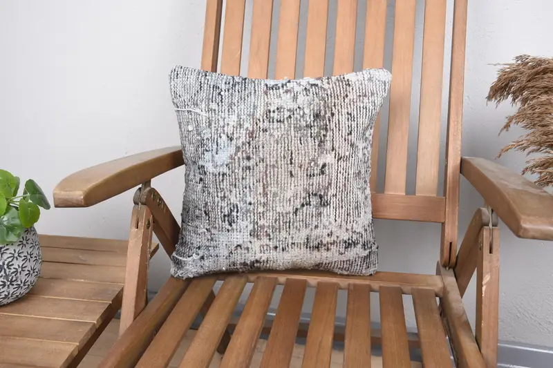 Pillow Cover, Boho Pillow Sham Cover, Antique Pillows, 14x14 Blue Pillow Sham, Gift Pillow, Authentic Cushion Cover, Armchair Cushion - 1
