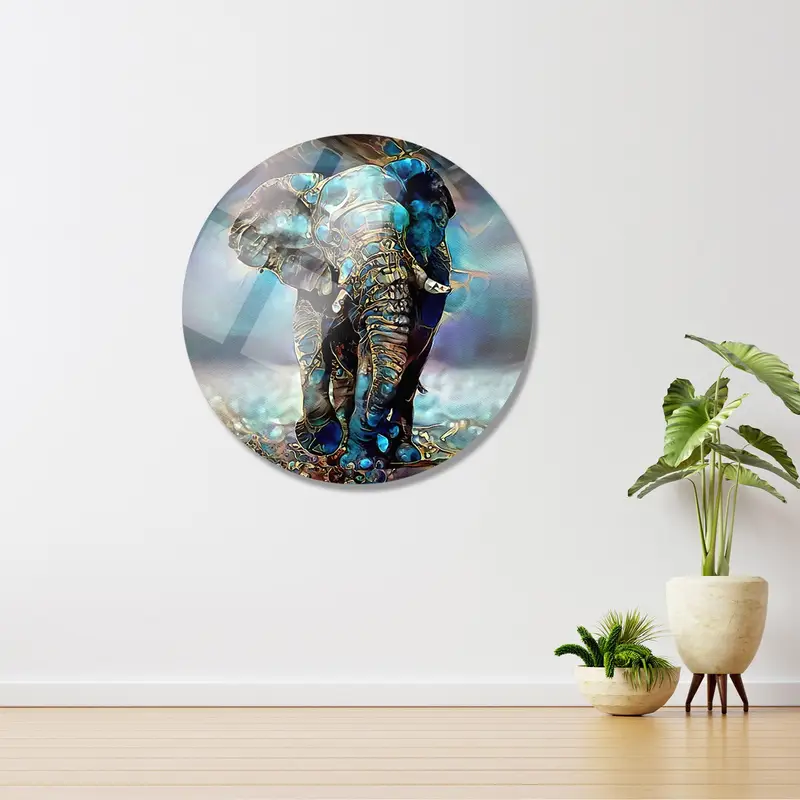 Modern Soyut Fil Kanvası: Benzersiz Fil Sevgilisi Hediyesi