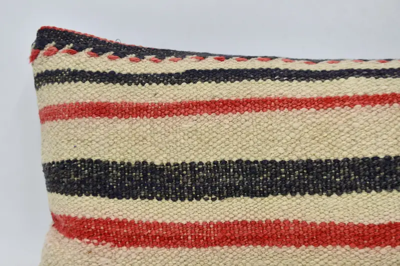 12x36 Beige Cushion, Boho Pillow, Pillow for Couch, Pillow Cover, Outdoor Bolster Cushion Case, Kilim Cushion Sham, Living Room Throw Pillow Sham - 2