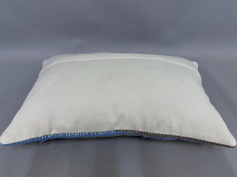 12x20 Blue Pillow, Cushion Case, Pillow for Sofa, Cotton Cushion Case, Boho Pillow, Luxury Pillow Cover, Kilim Pillow, Traditional Cushion - 7