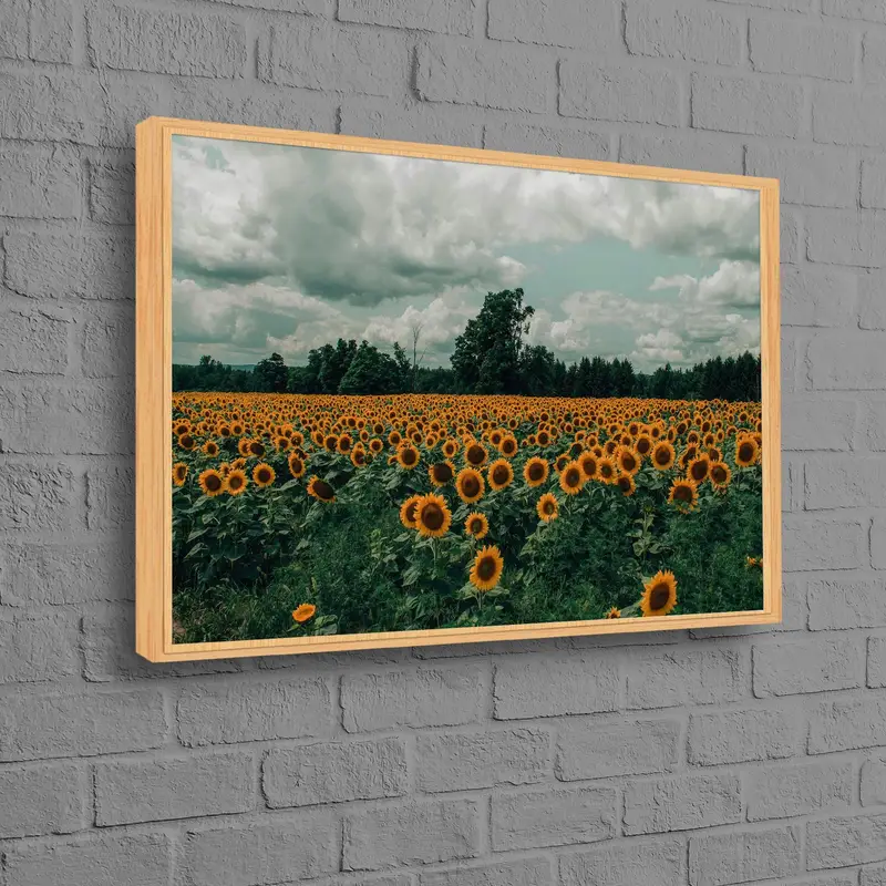 Impresión de lienzo de paisaje de campo de girasol moderno - Decoración de pared de moda