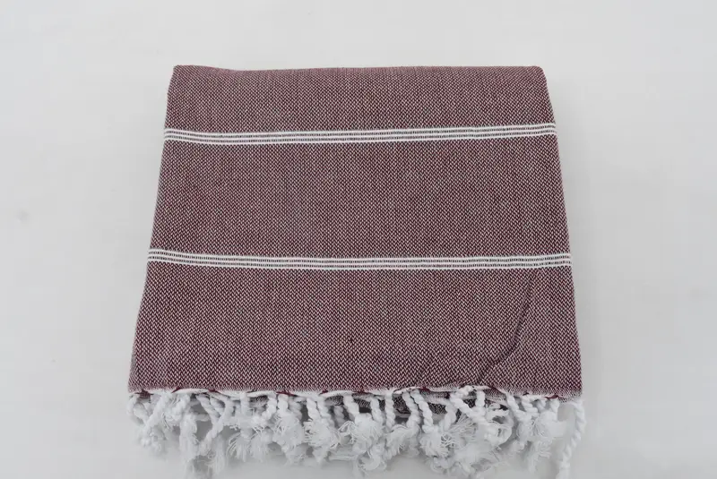 Authentic Turkish hammam peshtemal, Organic Turkish towel, Organic towel, Embroidered Towel, Anniversary Gift For Her, 70x40 Cotton Striped Towel - 6