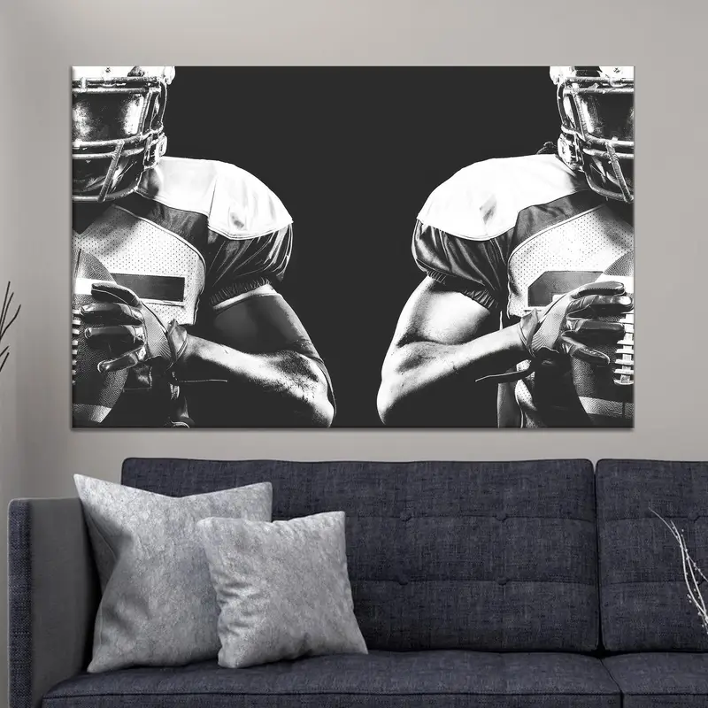 Elegant American Football Canvas for Man Cave & Loft
