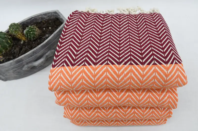 Personalized Wedding Gift, Bulk Order Towel, Handmade Gift, Best Friend Gift, Gift Boxes Towel, 70x40 Cotton Chevron Towel, Organic Beach Towel - 4
