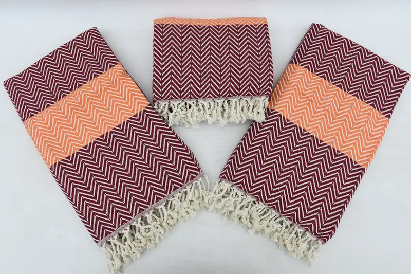 Personalized Wedding Gift, Bulk Order Towel, Handmade Gift, Best Friend Gift, Gift Boxes Towel, 70x40 Cotton Chevron Towel, Organic Beach Towel - 8