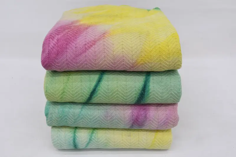 King Size Bedspread, Turkish Blanket Throw, 92x68 Cotton Tie Dye Chevron Towel, Throw Blanket, Bedspread, Christmas Tablecloth, Boho Throw Blankets - 6