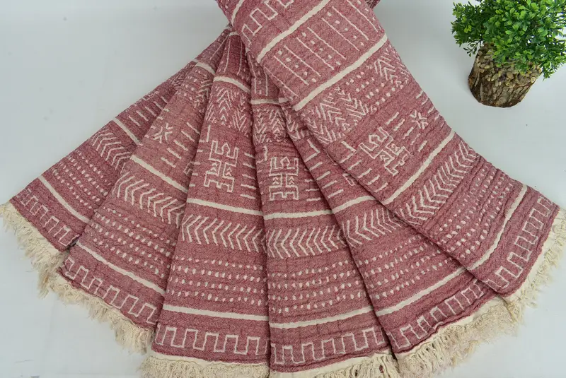Wurfdecke, ästhetische Decke, gewebte Decke, personalisiertes Geschenk für ihn, Brautduschengeschenk, Bio -Wurf, 76x56 Baumwollkilim -Designtuch - 5