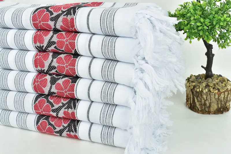 Valentines Day Gift For Him, 70x40 Cotton Daisy Design Towel, Personalized Towel, Oversized Beach Towel, Bachelor Gifts, Gift For Him, Travel Towel - 3