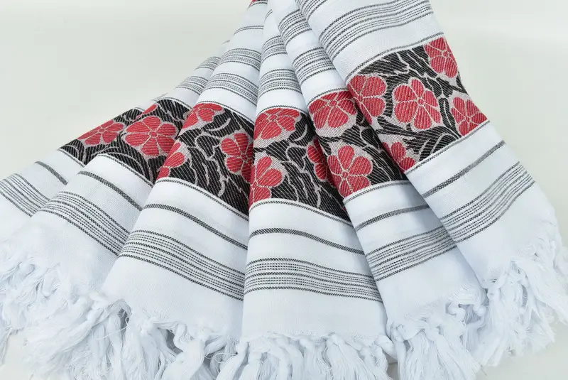Valentines Day Gift For Him, 70x40 Cotton Daisy Design Towel, Personalized Towel, Oversized Beach Towel, Bachelor Gifts, Gift For Him, Travel Towel - 4