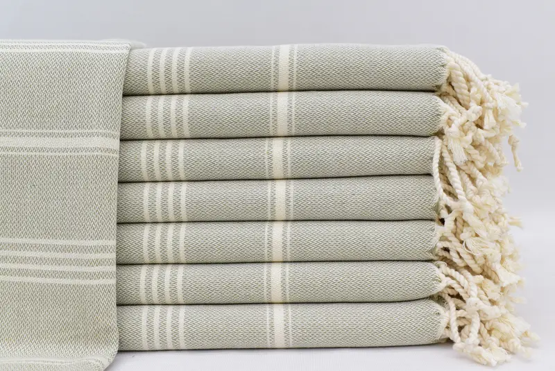 Wedding Hand Made Gift, Organic towel, Personalized Beach Towel, 70x40 Cotton Striped Towel, Custom Wedding Gifts, Monogram Towels, Grandma Gift - 1