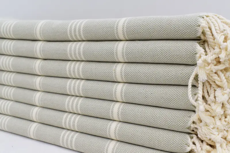 Wedding Hand Made Gift, Organic towel, Personalized Beach Towel, 70x40 Cotton Striped Towel, Custom Wedding Gifts, Monogram Towels, Grandma Gift - 3