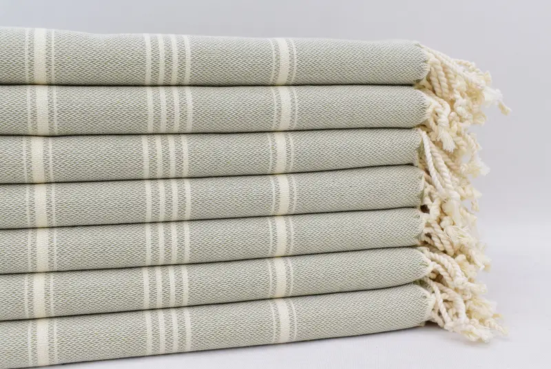 Wedding Hand Made Gift, Organic towel, Personalized Beach Towel, 70x40 Cotton Striped Towel, Custom Wedding Gifts, Monogram Towels, Grandma Gift - 2