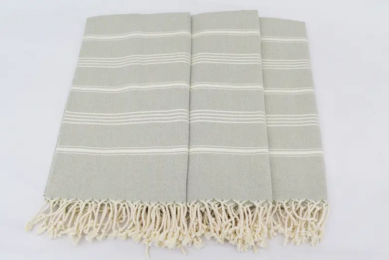 Wedding Hand Made Gift, Organic towel, Personalized Beach Towel, 70x40 Cotton Striped Towel, Custom Wedding Gifts, Monogram Towels, Grandma Gift - 8
