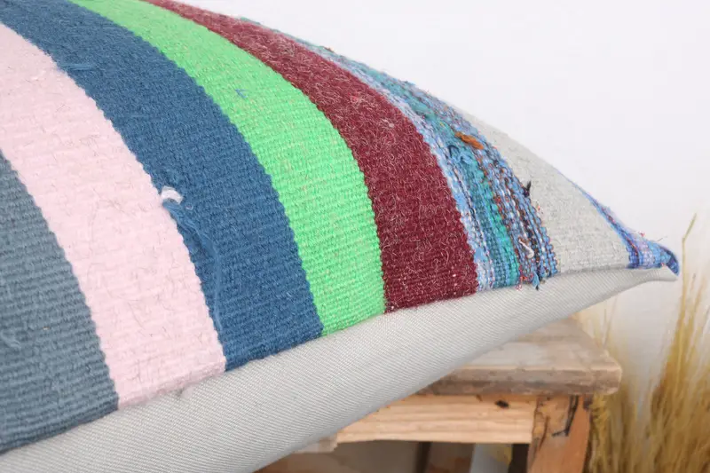 20x20 Green Pillow Sham, Pillow Cover, Home Decor Pillow, Retro Pillow, Handmade Kilim Cushion, Custom Cushion Case, Turkish Pillow - 6
