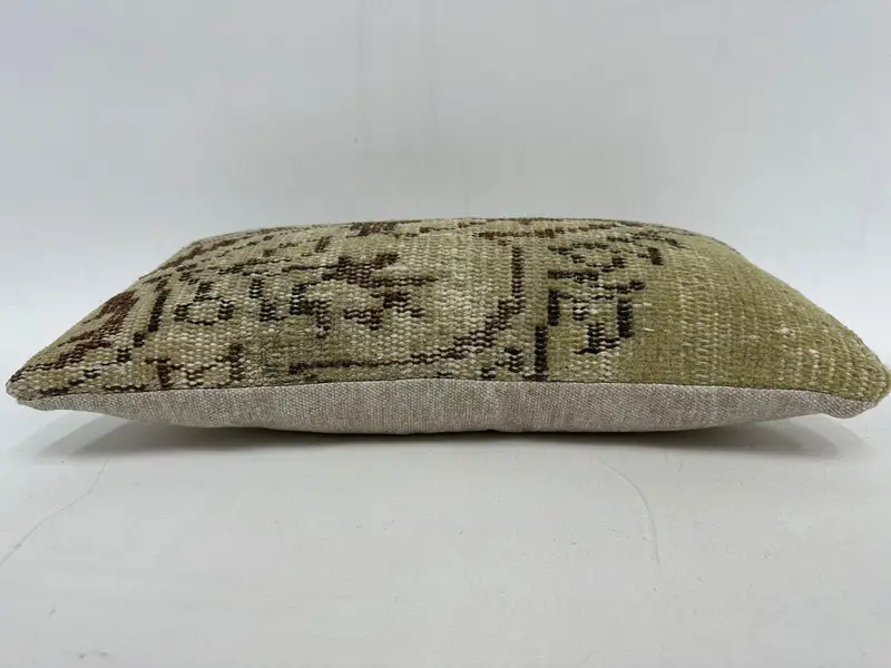 Muted Pillow Sham, 10x20 Beige Pillow Sham, Kilim Cushion Sham, Pillow Sham, Kilim Rug Cushion Cover, Gift Pillow, Boho Pillow Sham Cover - 5