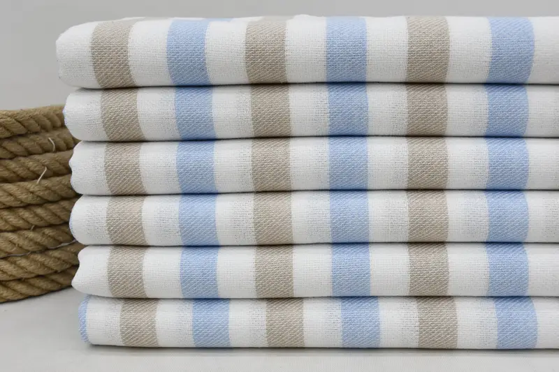 Wedding Gift, Sand-resistant Turkish towel for the beach, Housewarming Gift, Soft towel, Merry Christmas Gifts, 70x40 Cotton Striped Towel - 2