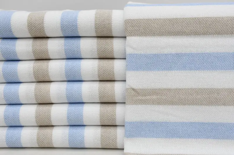 Wedding Gift, Sand-resistant Turkish towel for the beach, Housewarming Gift, Soft towel, Merry Christmas Gifts, 70x40 Cotton Striped Towel - 1