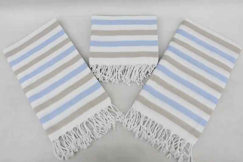 Wedding Gift, Sand-resistant Turkish towel for the beach, Housewarming Gift, Soft towel, Merry Christmas Gifts, 70x40 Cotton Striped Towel - 8
