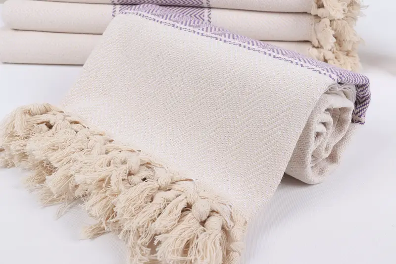 Peshtemal, Summer Gift, Fouta towel, Miami Bachelorette Party Favors, Peshtemal Towel USA, 70x36 Cotton Herringbone Towel, Absorbent towel - 4