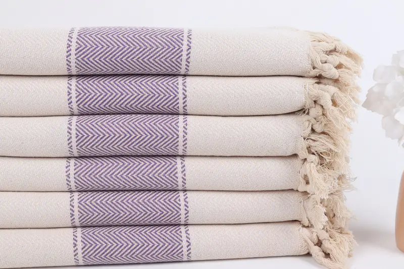 Peshtemal, Summer Gift, Fouta towel, Miami Bachelorette Party Favors, Peshtemal Towel USA, 70x36 Cotton Herringbone Towel, Absorbent towel - 3