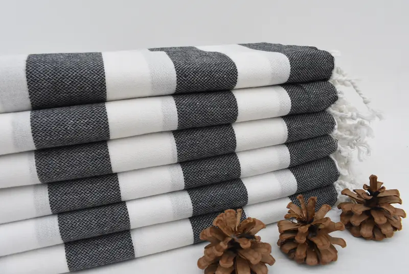 Wedding Towel, Bachelor Towel, Organic Turkish towel, 70x40 Cotton Striped Towel, Turkish Towel USA, Embroidery Towels, Custom Wedding Gift - 2