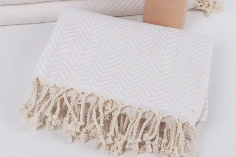 Spa Towel, Yoga Towel, Florida Bachelorette Party Favors, 70x40 Cotton Zig zag Towel, Spa Gift, Custom Beach Towel, Bridal Shower Gift, Hammam towel - 5