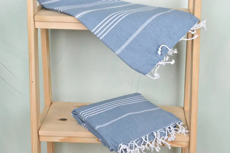 Monogram Turkish Towel, Custom monogram Turkish beach towel USA, Baby Boy Gift, 70x40 Cotton Striped Towel, Thin towel, Personalized Wedding Gift - 5
