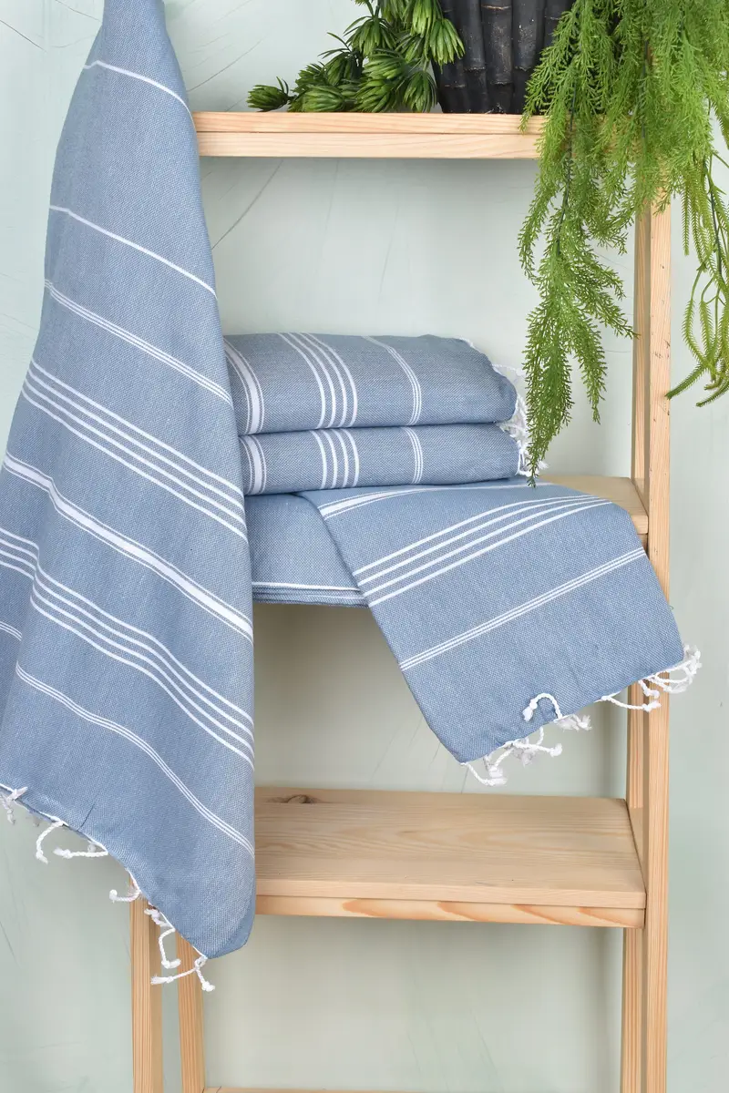 Monogram Turkish Towel, Custom monogram Turkish beach towel USA, Baby Boy Gift, 70x40 Cotton Striped Towel, Thin towel, Personalized Wedding Gift - 6
