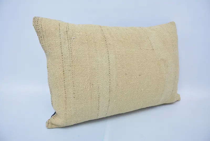 16x24 Beige Cushion Case, Pastel Cushion Cover, Comfy Throw Pillow, Gift Pillow, Handmade Kilim Cushion, Cushion, Vintage Kilim Throw Pillow - 3