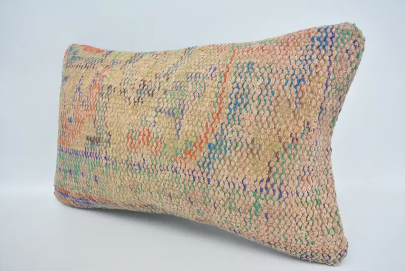 Kilim Pillow, 12x20 Blue Pillow Case, Interior Designer Pillow, Pastel Pillow Case, Antique Pillows, Southwestern Pillow Cover, Cushion Cover - 4